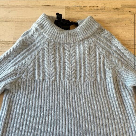 🍁 FRNCH Paris Sweater Frnch Paris Bow Back Cable Knit
Sweater Size M L - Picture 4 of 13
